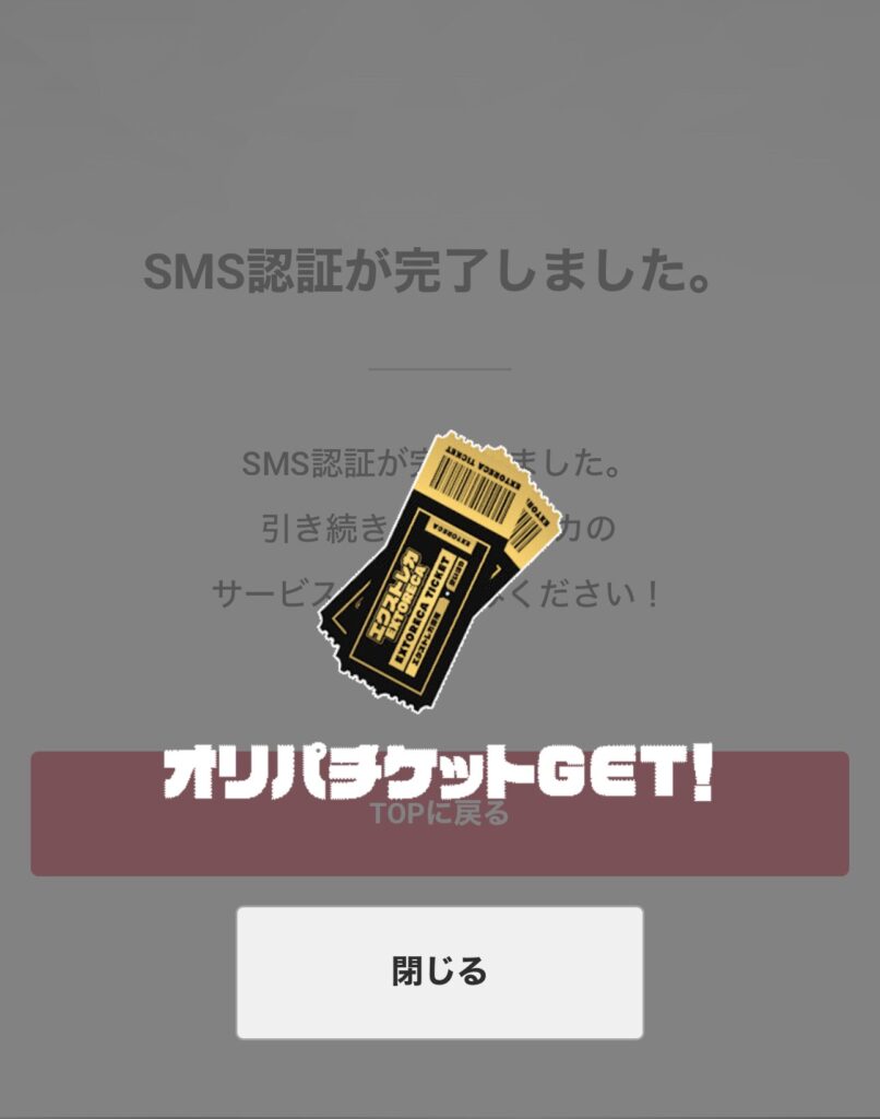 チケット獲得画像